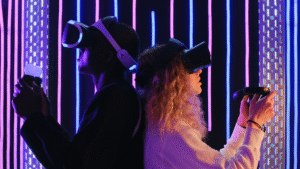 Joueurs en escape game VR chez DreamAway Toulouse